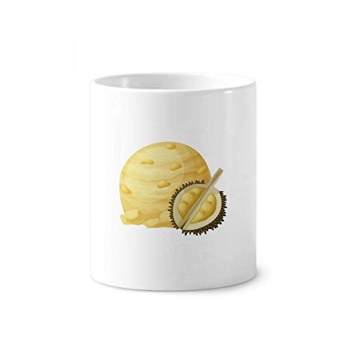 Pen holder en céramique jaune durian pour éliminer le désordre sur votre bureau encombré
