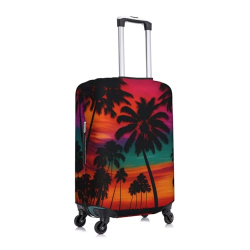 Tropical Sunset Palms Suitcase Cover Fashion Luggage Covers Anti-Scratch Elastic Lightweight Protector For Travel Outdoor Large2
