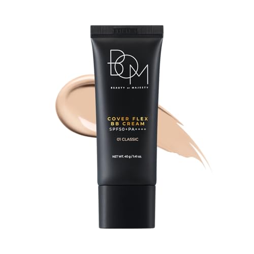BOM Cover Flex BB Cream SPF50+PA++++ 01 CLASSIC – BB Crema Coreana SPF50+ PA++++, Centella Asiática, Niacinamide, Adenosina y Ácido Hialurónico | K-Beauty 40g
