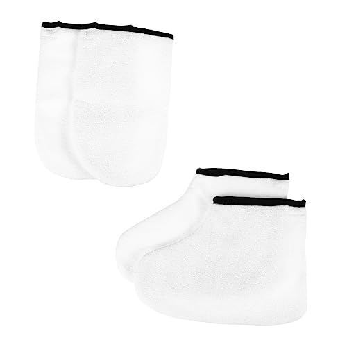 Beaupretty 2pares Mascarilla Exfoliante para Pies Guantes de Cera de Parafina para Manos y Pies Guantes Que Preservan el Calor Cuidado Piel