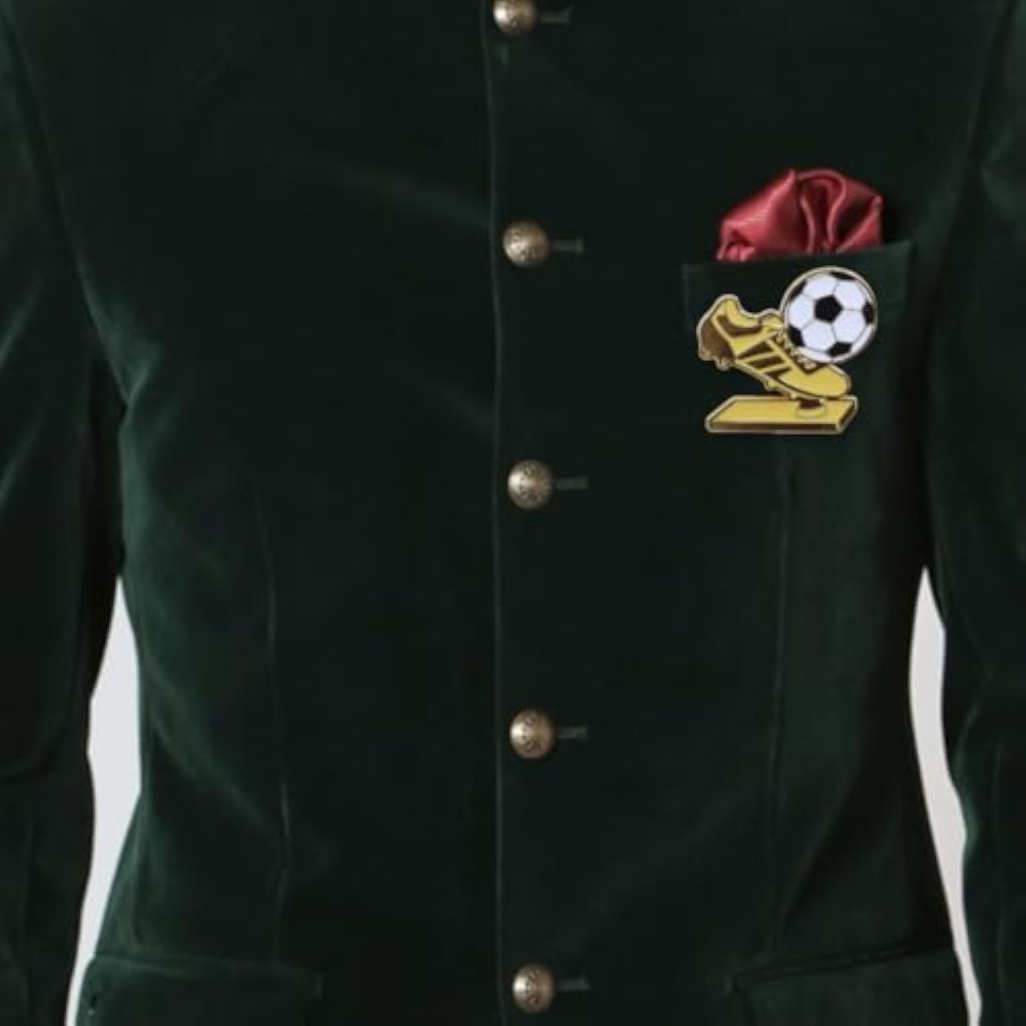 Enamel Football Blazer Suit Coat Brooch, Unisex