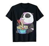 Kawaii Anime Panda eating Ramen Japanese Noodles Panda Lover T-Shirt