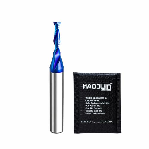 1/8" CNC Router Bit Upcut Spiral Flat End Mill for Woodwork