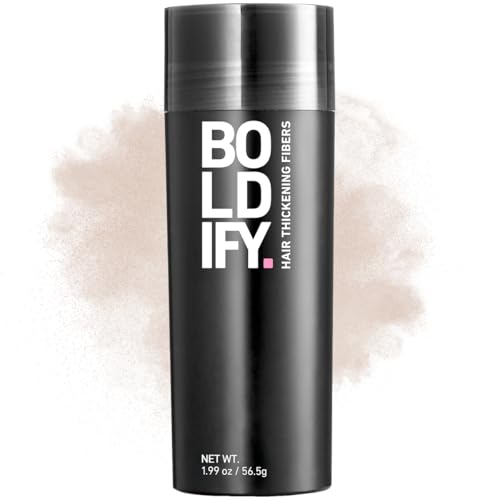 Fibras Capilares BOLDIFY (56,5 g) Rellenan el cabello fino y debilitado para una apariencia instantáneamente más gruesa y llena - fórmula superior - para mujeres y hombres - Rubio claro