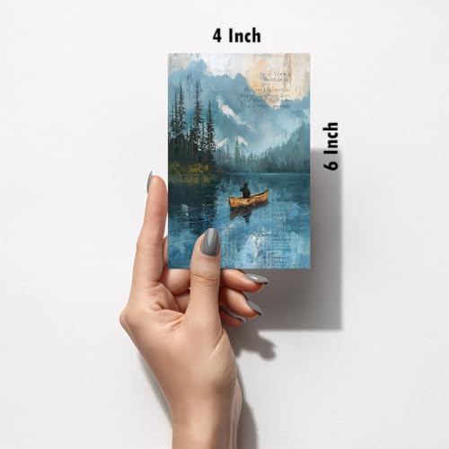 Image of SiddArtify Scenic Landscape Art Print Set - Nature - Travel - Animals in Vibrant Colors - Set of 2-4x6 Inch - Board (Pack of 6) - Sticker (Pack of 6) Wall Room Decoration art Poster Prints