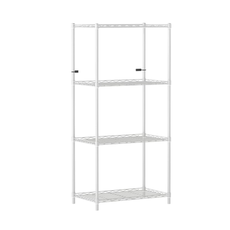 Image of 4-Shelves Heavy Duty Steel Storage Rack | Multipurpose Shelving Unit for Kitchen, Home & Utility
