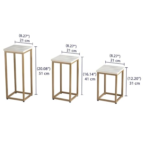 Image of Wakefit Haiku Metal Side Table Alaska White Top