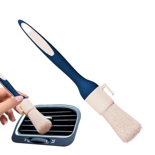 Cepillo de limpieza de coche, cepillo limpiador, 38.6 x 1.4 x 1.4 pulgadas, herramienta giratoria de 60 grados, no raya, suministros de detalles de vehículos para tapicería, ventilación, salpicadero