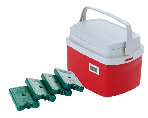 Caixa Térmica Cooler de 5 litros com Termômetro Digital Simples com Certificado de Calibração e 4 Ge
