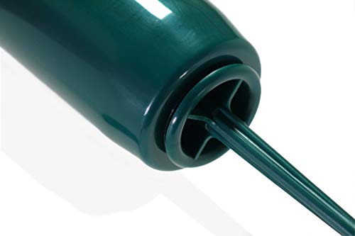 Beatherly 2 Pack Plastic In Ground Cemetery Vase With Spike For Grave Site - 12.6 Inch With Long Detachable Stake Attached -Green Memorial Vase With 4.3 Inch Fluted Opening - Comes With 2 Angel Pins #TOP3