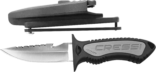 Cressi Tauchermesser für Erwachsene mit Grip in Schwarz, Modell RC559400