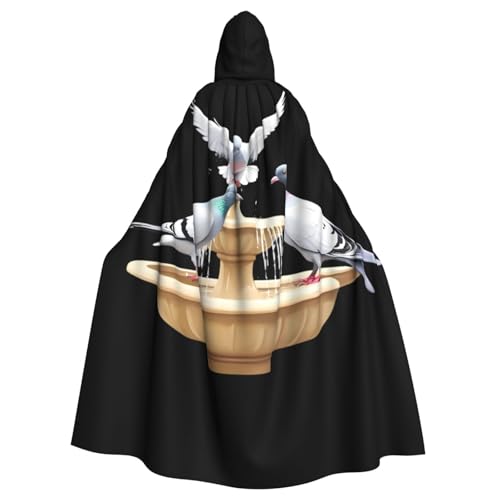 Cape à capuche colombe et fontaine pour adulte costume déguisement cosplay