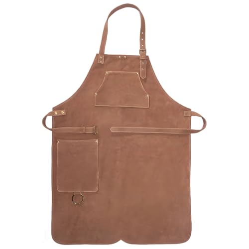 Tablier cuir synthétique barbier au design élégant et épuré