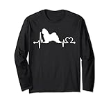 Photo Gallery maltese heartbeat funny love dog pet gift kid/donne/uomini maglia a manica Photo Gallery maltese heartbeat funny love dog pet gift kid/donne/uomini maglia a manica