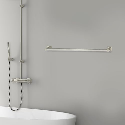 Image of Design House 539155 Millbridge Classic Towel Bar for Bathroom Bedroom Closet or Kitchen, 30 inch, Satin Nickel