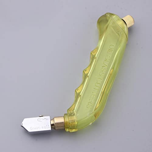 Enakshi Professional Oil Feed Glass Cutter Cutting Tool for 6-12mm Glass Yellow| Crafts|Glass & Mosaics|Glass Art & Mosaic Supplies|Glass Cutters Deal