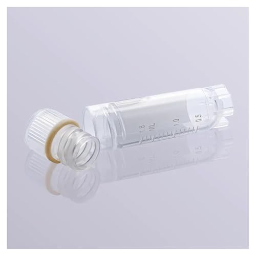 Tube cryogénique jetable contre les fuites avec filetage interne et bouchon à vis