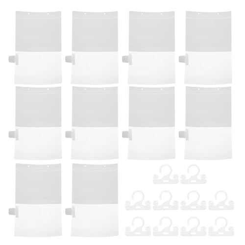 Milisten Bolsas de deshumidificación de reciclaje bolsas antihumedad anzuelos ganchos para colgar de absorción de humedad White