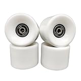60x45mm 80A Skateboard Wheels with Bearings, 4PCS/Set PU Cruiser Wheels, Wear Resistant Silent Longboard Wheels for Street Skating