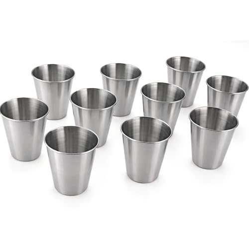 20Pcs Stainless Steel Cups, 70ML Unbreakable Metal Drinking Glasses