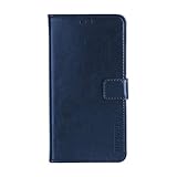 Hülle für Samsung Galaxy A8S,PU Leder Magnet Flip Handy Hülle kompatibel mit Samsung Galaxy A8S Hülle,Brieftaschen Design mit Kartenfächern -Dark Blue