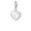 Pearl Heart Outlined with Silver