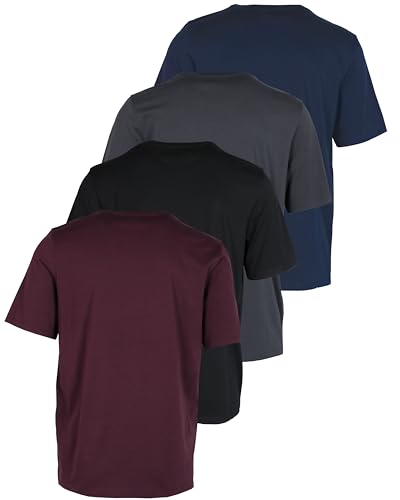 JACK & JONES Herren 4er Pack T-Shirts mit Aufdruck Baumwolle, verschiedenen Logos (DE/NL/SE/PL, Alphanumerisch, XXL, Regular) (Black… – Ansicht 2