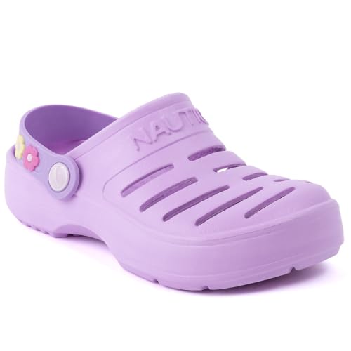 Image of Nautica Kids Clog Sandals - Slip-On Lightweight Water Shoes with Adjustable Heel Strap - Comfortable EVA Slip-Resistant Clogs for Boys & Girls - Toddler & Youth Sizes