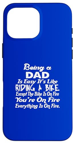Being a Dad Like Ride a Bike Funny ���̓� �X�}�z�P�[�X iPhone 16 Pro Max �p