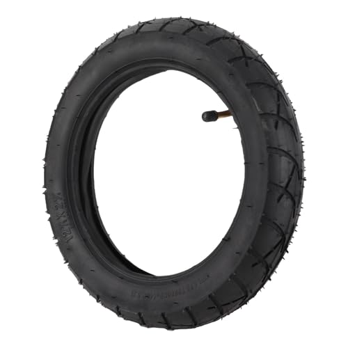 Vbestlife Electric Tire, 12 1/2x2 1/4 (57?203) Rubber Tire and Inner Tube Set with Angled Valve Stem for Electric - Black