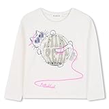 T-shirt 100 % jersey de coton Billieblush U21405 T-Shirt pour Fille, Blanc, 12 Ans