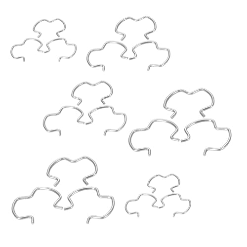 Pniwuno 18 PCS 800/801 Quick Connector Clips, 3 Sizes 6-3/8'', 6-1/2'', 6-5/8'' Metal Transmission Line Connector Clips, Universal Transmission Cooler Quick Clamp Replacement parts (Silver)