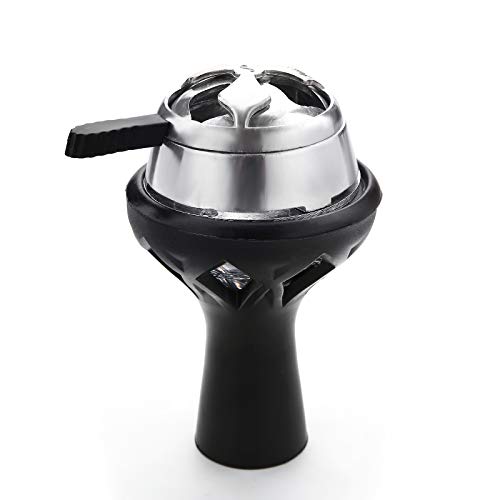 Hookah Bowl Set Vortex Style Silicone Hookah Bowl & Lotus Charcoal Holder Shisha Heat Management Charcoal Funnel Box Burner (Silver)