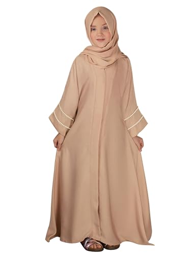 Vestido musulmán para niñas Abaya cómoda manga larga que no da calor
