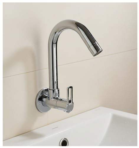 Image of CLINTON Oxy Brass Sink Cock Faucet with Wall Flange