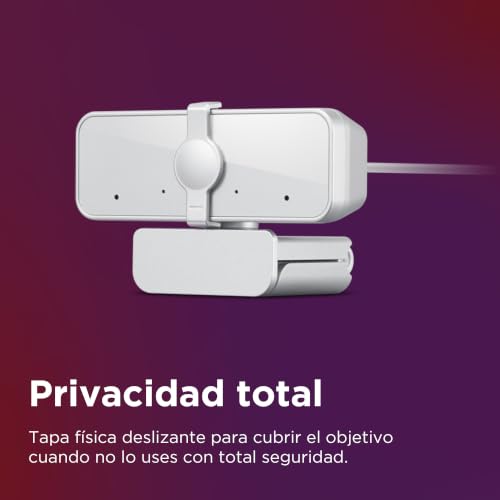 Image of Lenovo 310 FHD Webcam, 1080p, FHD Resolution @30 FPS, Plug-and Play USB Connectivity, 1.8M Cable, 2 Integrated Microphones, External Privacy Shutter, White