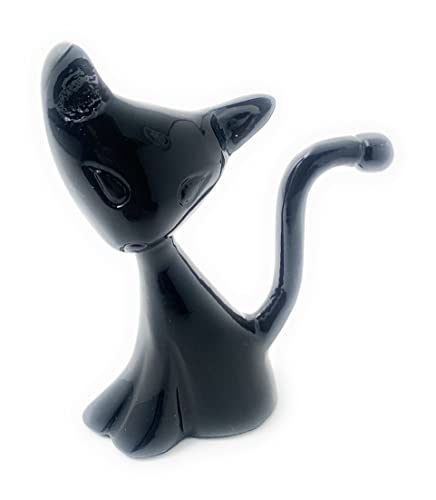 Vibhsa Black Cat Decorative Figurine Ring Holder For Small Rings #TOP3