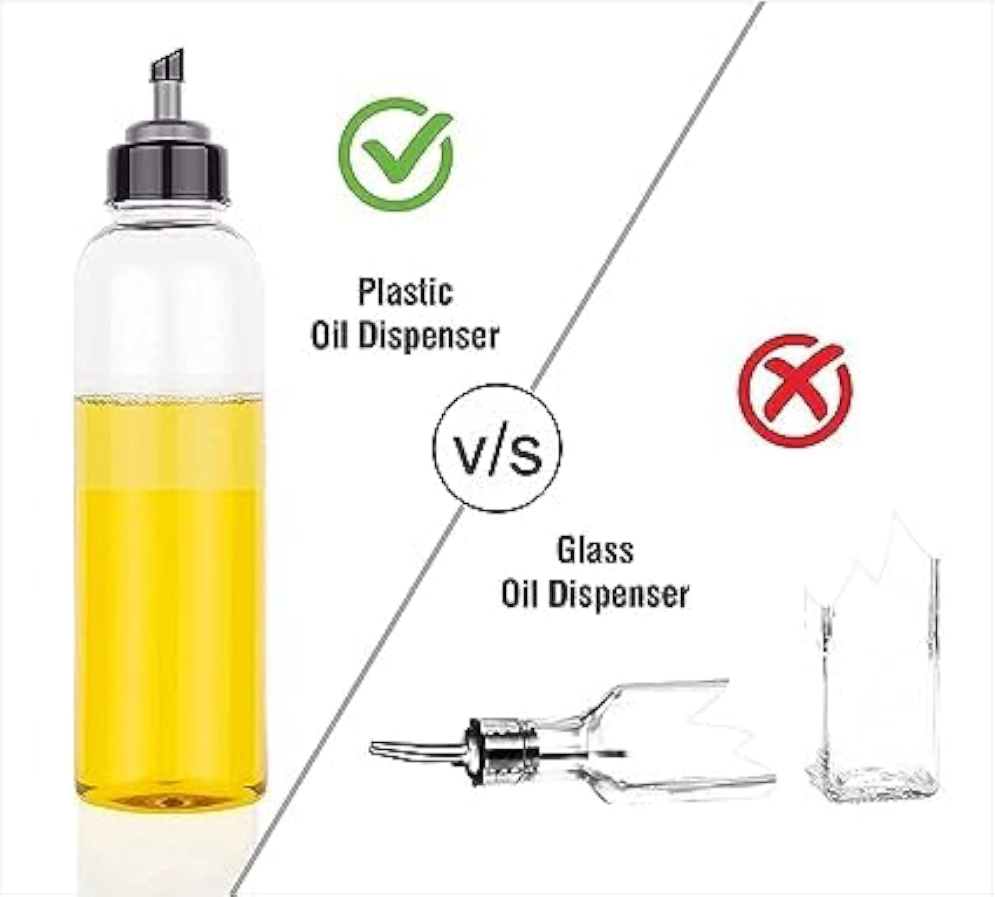 1 Litre Cooking Oil Dispenser Bottle, Leakproof Kitchen Accessory