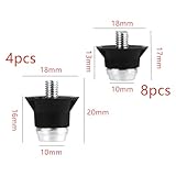 Football Studs Replacement Rugby Boot Studs, 12 PCS Football Studs Replacement Rugby Boot Studs, Plastic Boots Studs Metal Tipped Rubber Studs Nylon Football Soccer Studs, 2 Sizes Black(13/16mm) - Image 4