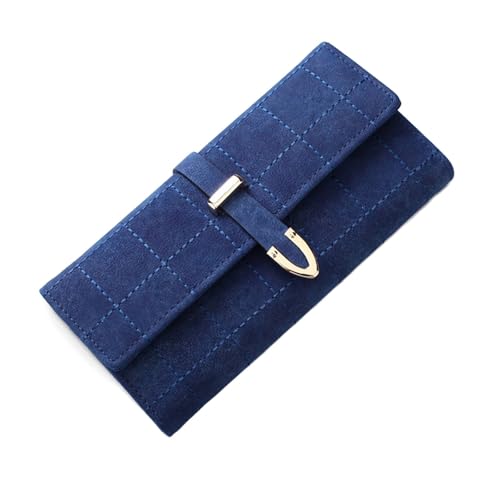 Portefeuille pour femme grande capacité avec multi-emplacements cartes bleu royal