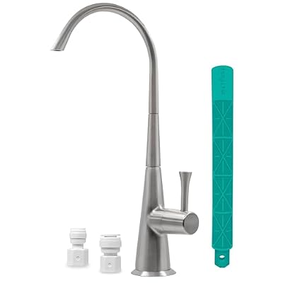 Metpure Non-airgap Brass RO Faucet Reverse Osmosis Drinking Water Filtration System Water Dispenser Spout. Contemporary Style. Include Wrench and Faucet Adapters. Brushed Nickel.