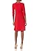 Star Vixen Women's Elbow Sleeve Twist Front Dress, Red Solid, X-Large