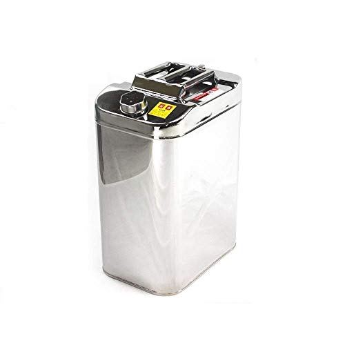 DRLYT Portable Thick Car Spare Fuel Tank, 304 Stainless Steel Gasoline Drum, Multi-function, Large-capacity, Anti-corrosion, Anti-rust, Easy To Clean (25L, 30L, 35L, 40L) (Size : 40L)