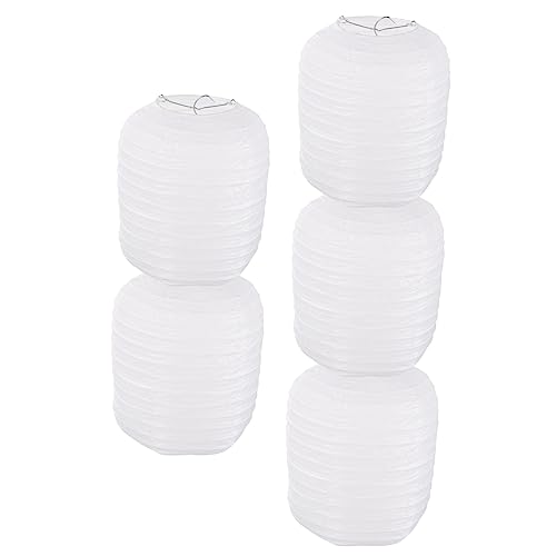 SHINEOFI 5 Piezas Farolillos Plegables Japoneses Colgantes Decorativos para Fiestas Bodas Festivales Blanco