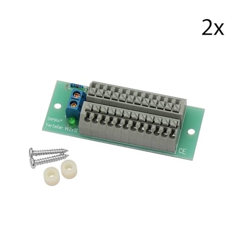 Onpira® Stromverteiler Verteiler W 2x12 mit Schnellanschlussklemmen mit Montagematerial 2St.
