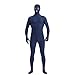 Produktbild Yuanu Unisex Cosplay Bühnen Performance Kostüm Reine Farbe Haut Anzug Ganzkörperanzug Exposed Augen Und Mund Dunkelblau XL