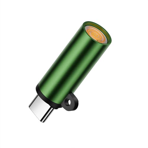 Accendino elettrico, mini accendino tipo C, antivento, impermeabile, per smartphone con porta USB-C (verde)