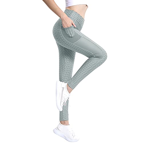 Pantalones de yoga para mujer con exclusivo tejido jacquard y bolsillo funcional