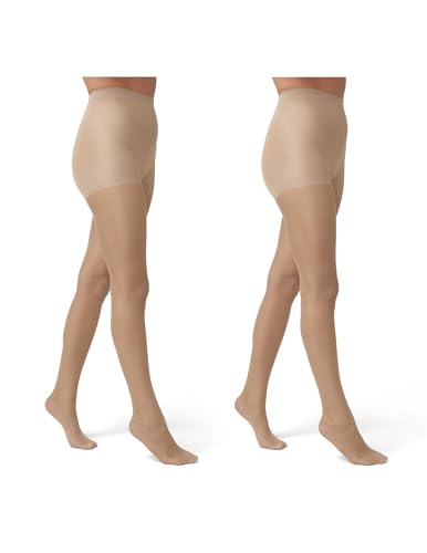 Image of HUE So Silky Control Top Sheer Tights for Women, Invisible Reinforced Toe