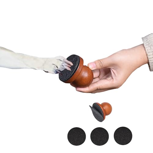 Uunquee犬の爪やすり 木製手芸 犬用爪 スクラッチボード サンドペーパー4枚付き 犬の爪切りと犬の爪挽き器の代わり 爪やすり 不安 ストレスフリー 小中型犬用